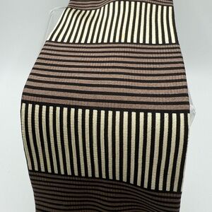 Umberto Bossi Elegant Brown and Black Striped Tie Handmade all Silk